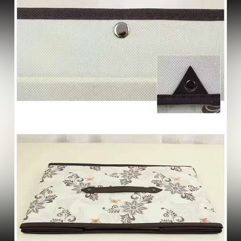 Floral Pattern Fabric Storage Box Set - Picture 2 of 4